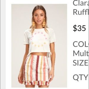 Lulus mini skirt size medium NWOT